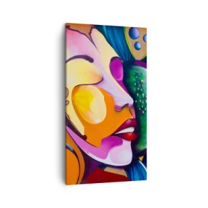 Obraz na płótnie - Dotknąć kolorem - 45x80 cm
