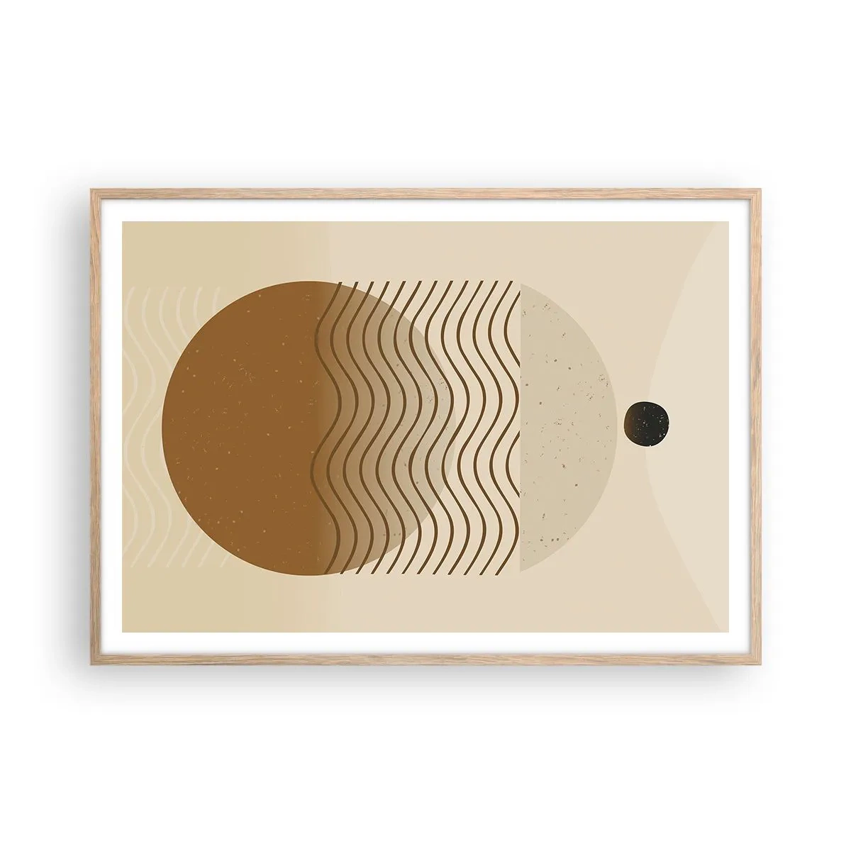 Plakat w ramie jasny dąb - O pochodzeniu figur geometrycznych - 100x70 cm