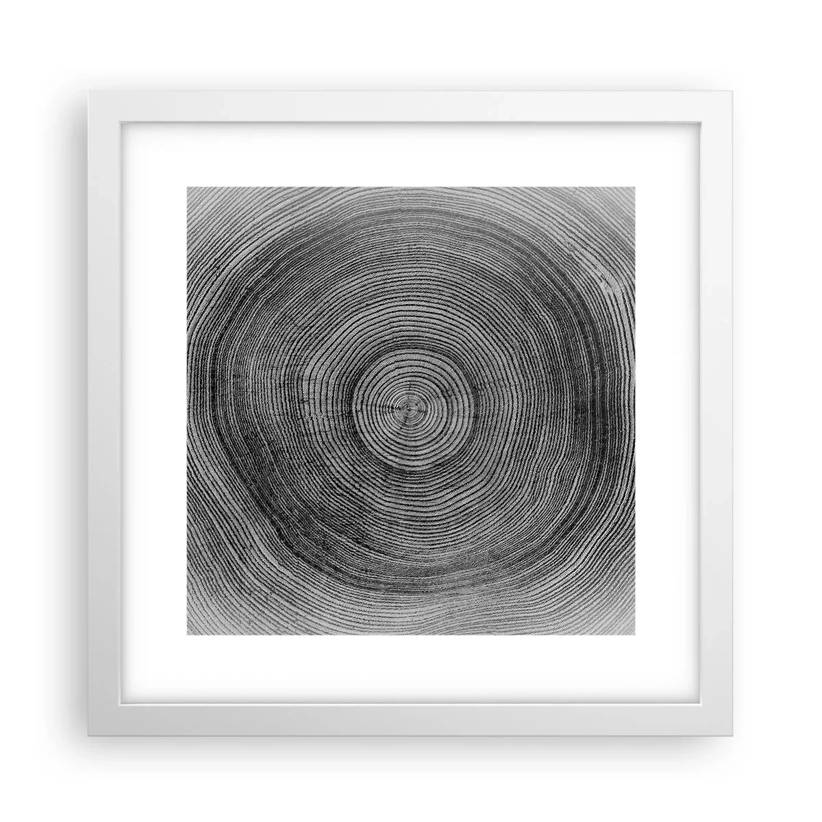 Plakat w białej ramie - Znak czasu - 30x30 cm