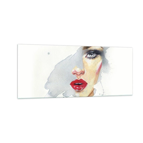 Obraz na szkle - Odbicie w kropli wody - 100x40 cm