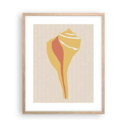 Plakat w ramie jasny dąb - Abstrakcja organiczna – wzrost - 40x50 cm