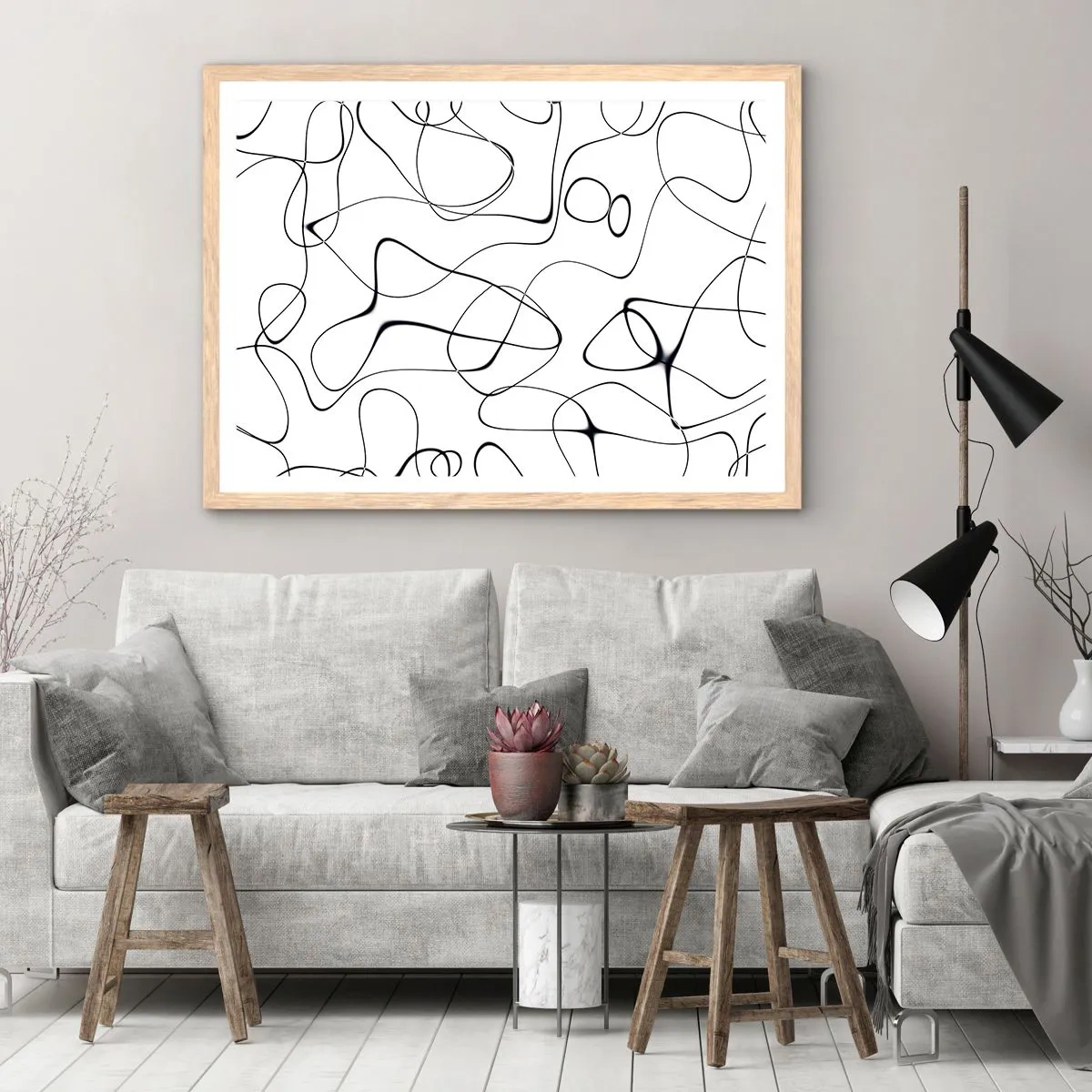 Plakat w ramie jasny dąb - Ścieżki życia, koleje losu - 40x30 cm