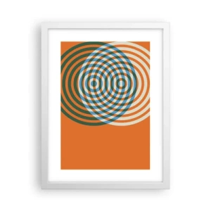 Plakat w białej ramie - Abstrakcyjna wariacja kolista - 30x40 cm
