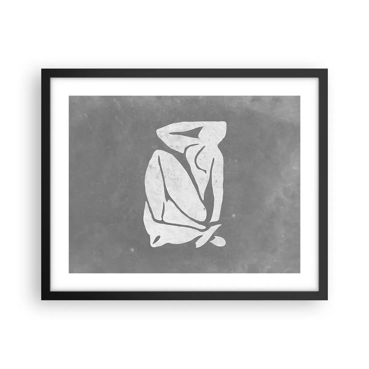 Plakat w czarnej ramie - W zamyśleniu - 50x40 cm