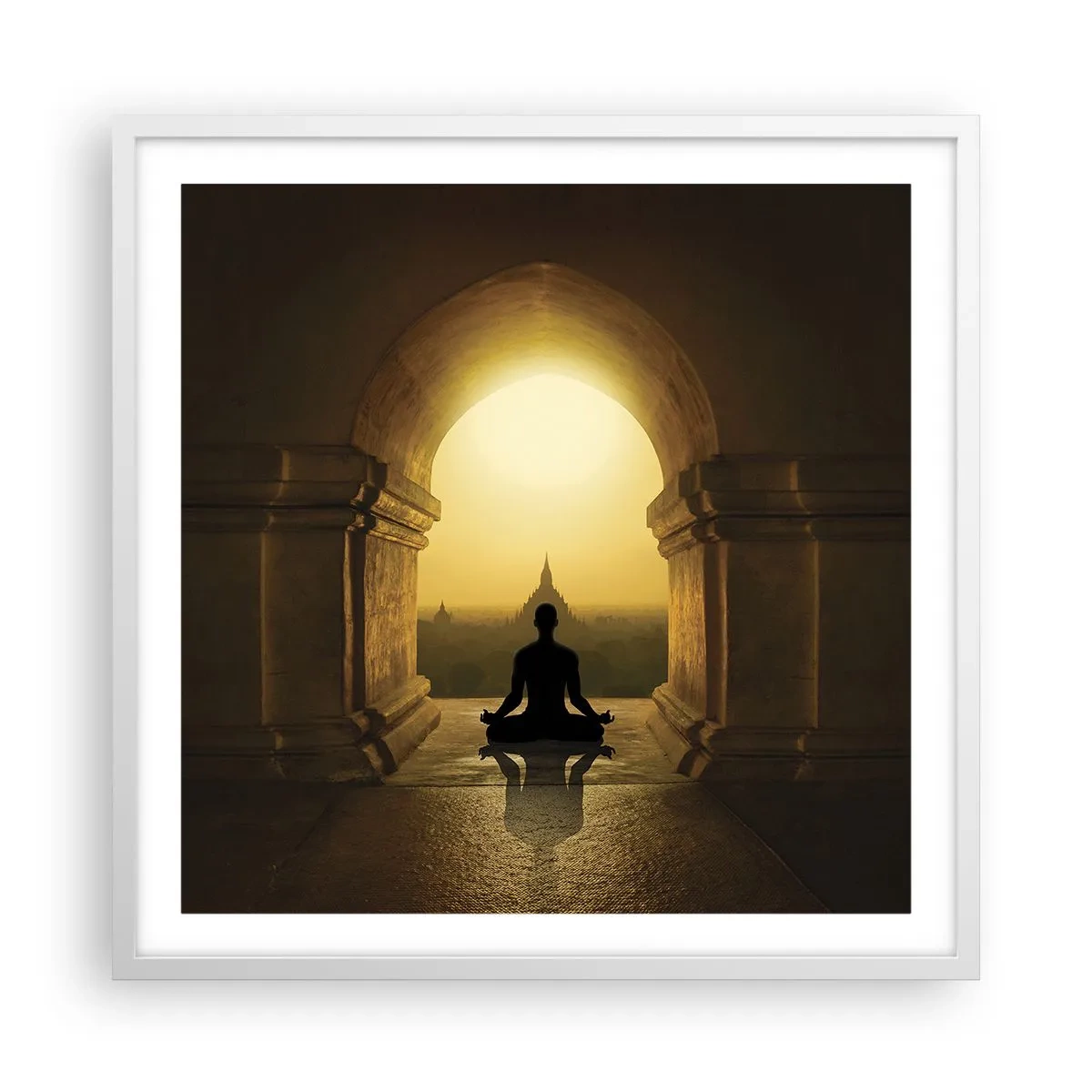 Plakat w białej ramie - Pełna harmonia - 60x60 cm