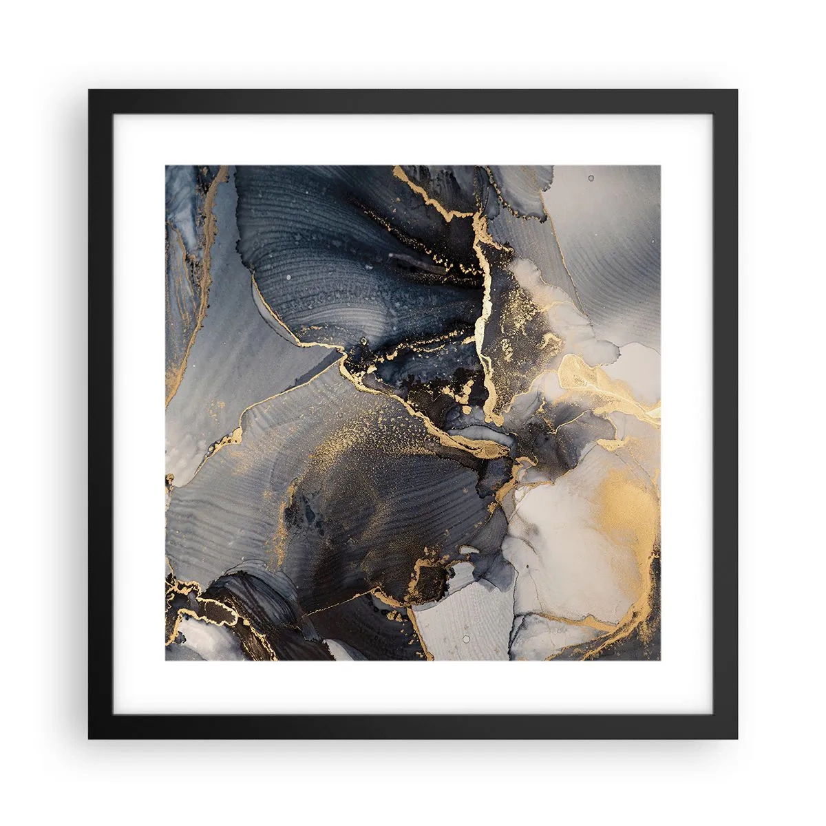 Plakat w czarnej ramie - Życie kamienia - 40x40 cm