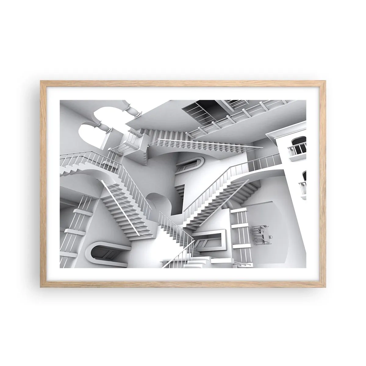 Plakat w ramie jasny dąb - Paradoksy przestrzeni - 70x50 cm