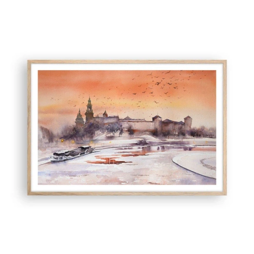 Plakat w ramie jasny dąb - Królewski zachód słońca - 91x61 cm