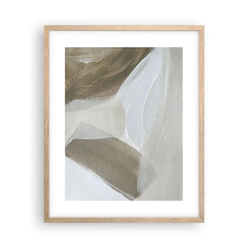 Plakat w ramie jasny dąb - Fala bieli - 40x50 cm