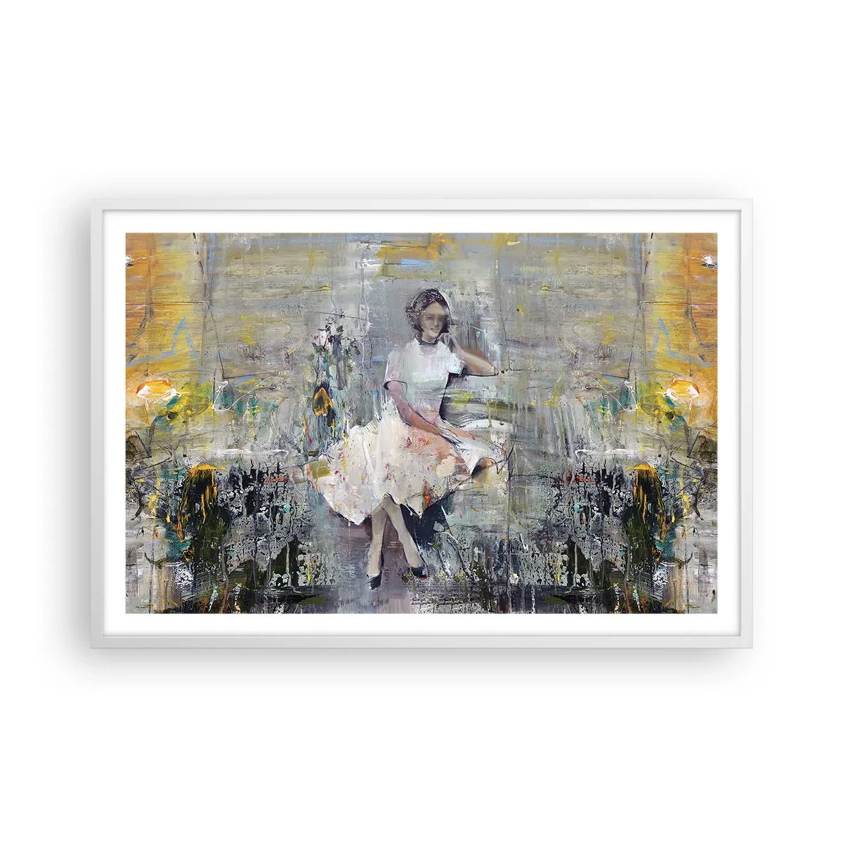 Plakat w białej ramie - Klasyczna i nowoczesna - 91x61 cm