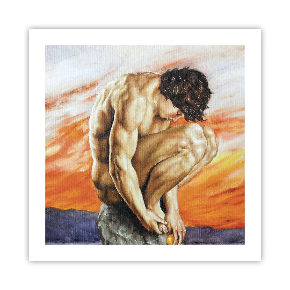 Plakat - Zatopiony w sobie - 50x50 cm