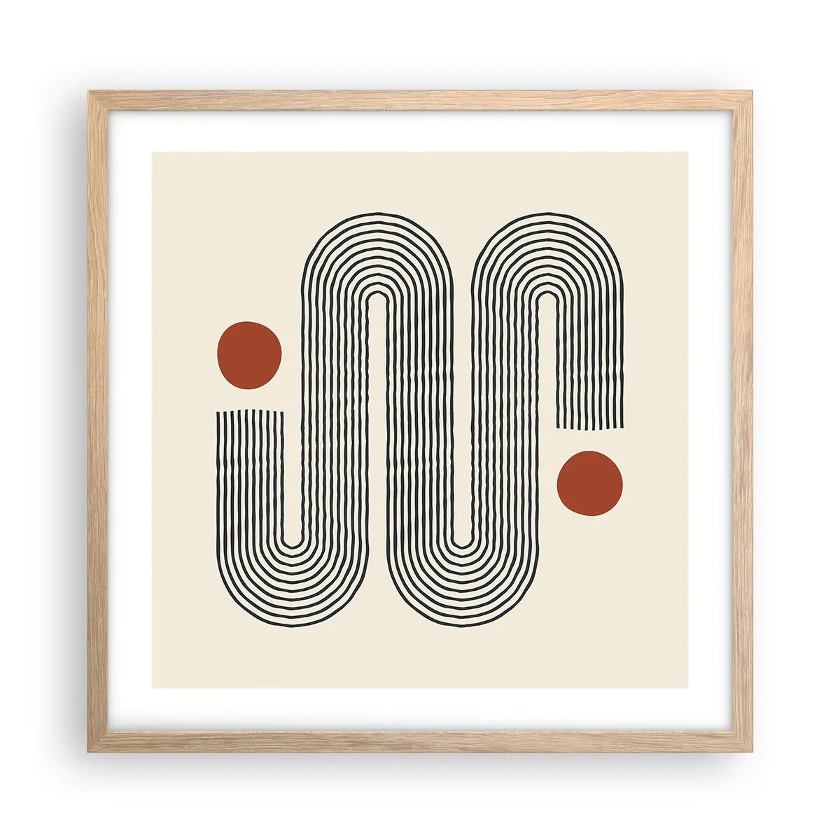 Plakat w ramie jasny dąb - Od początku do końca - 50x50 cm