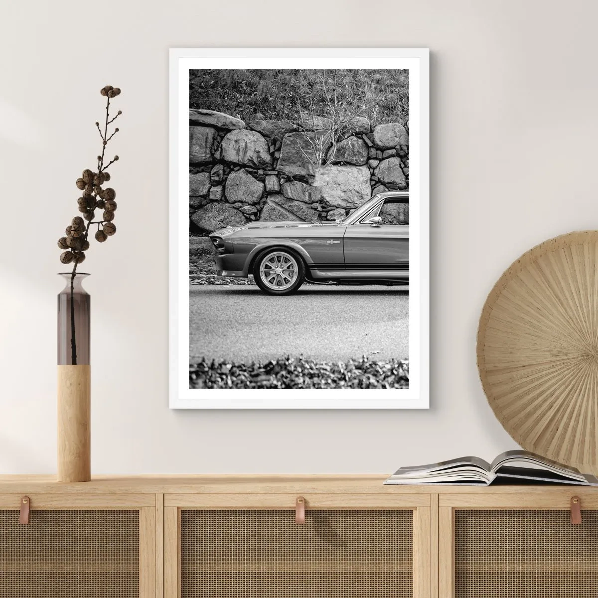 Plakat w białej ramie - Legenda lat 60. - 70x100 cm