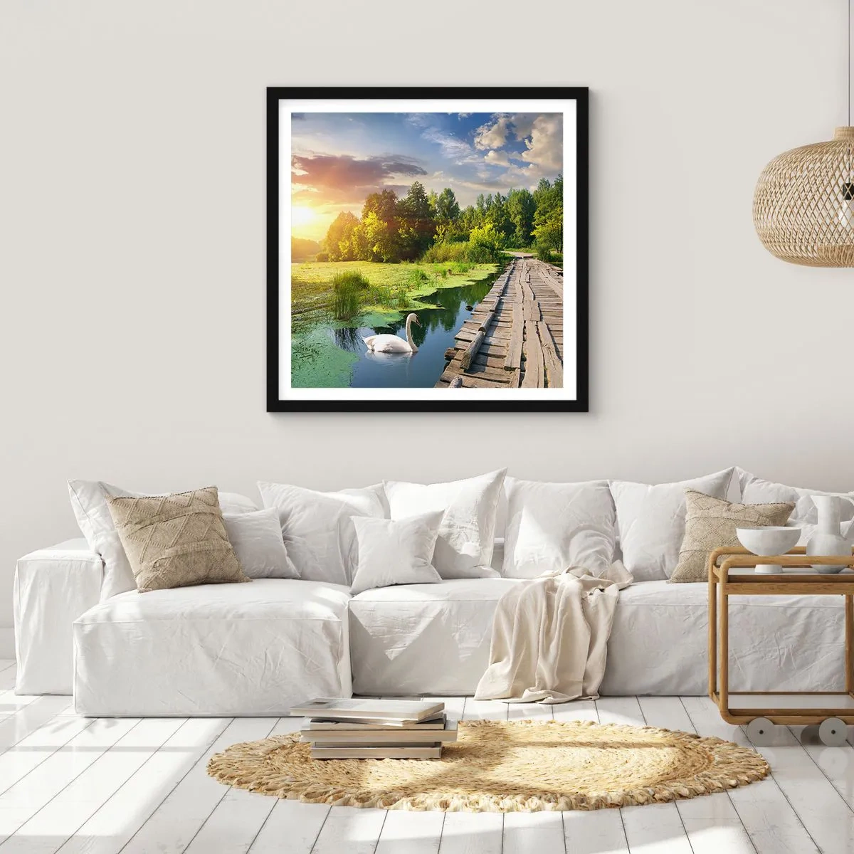 Plakat w czarnej ramie - Lato, lato wszędzie - 30x30 cm