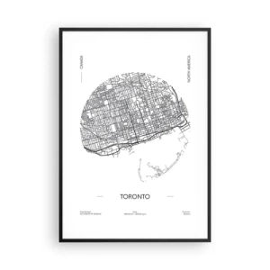 Plakat w czarnej ramie - Anatomia Toronto - 70x100 cm