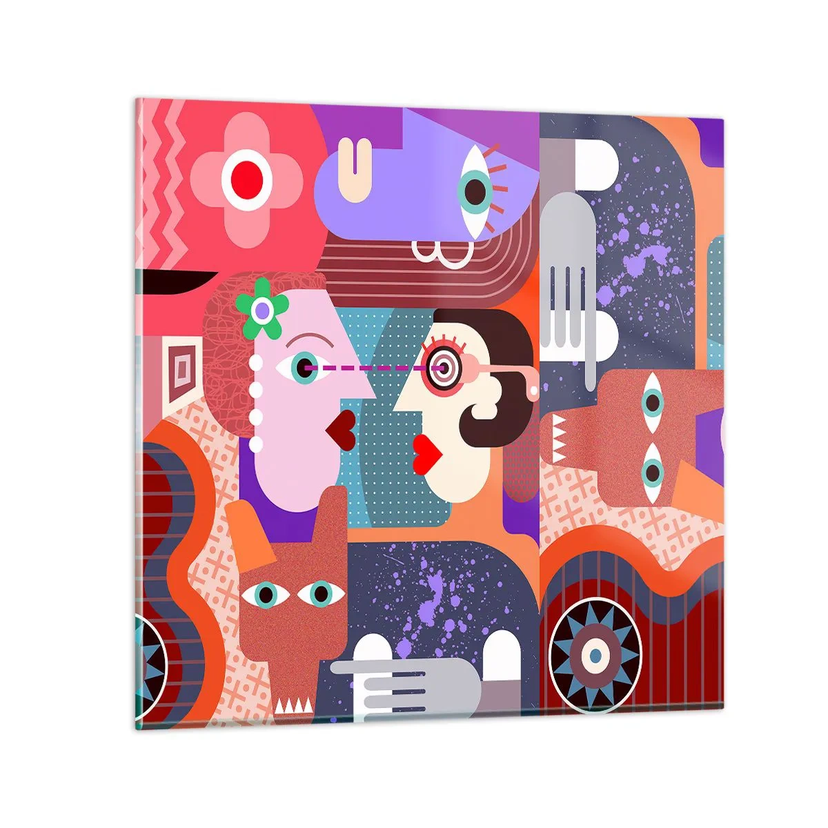 Obraz na szkle - Oko w oko - 60x60 cm