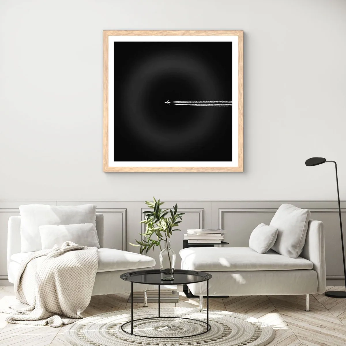 Plakat w ramie jasny dąb - W inny wymiar - 30x30 cm