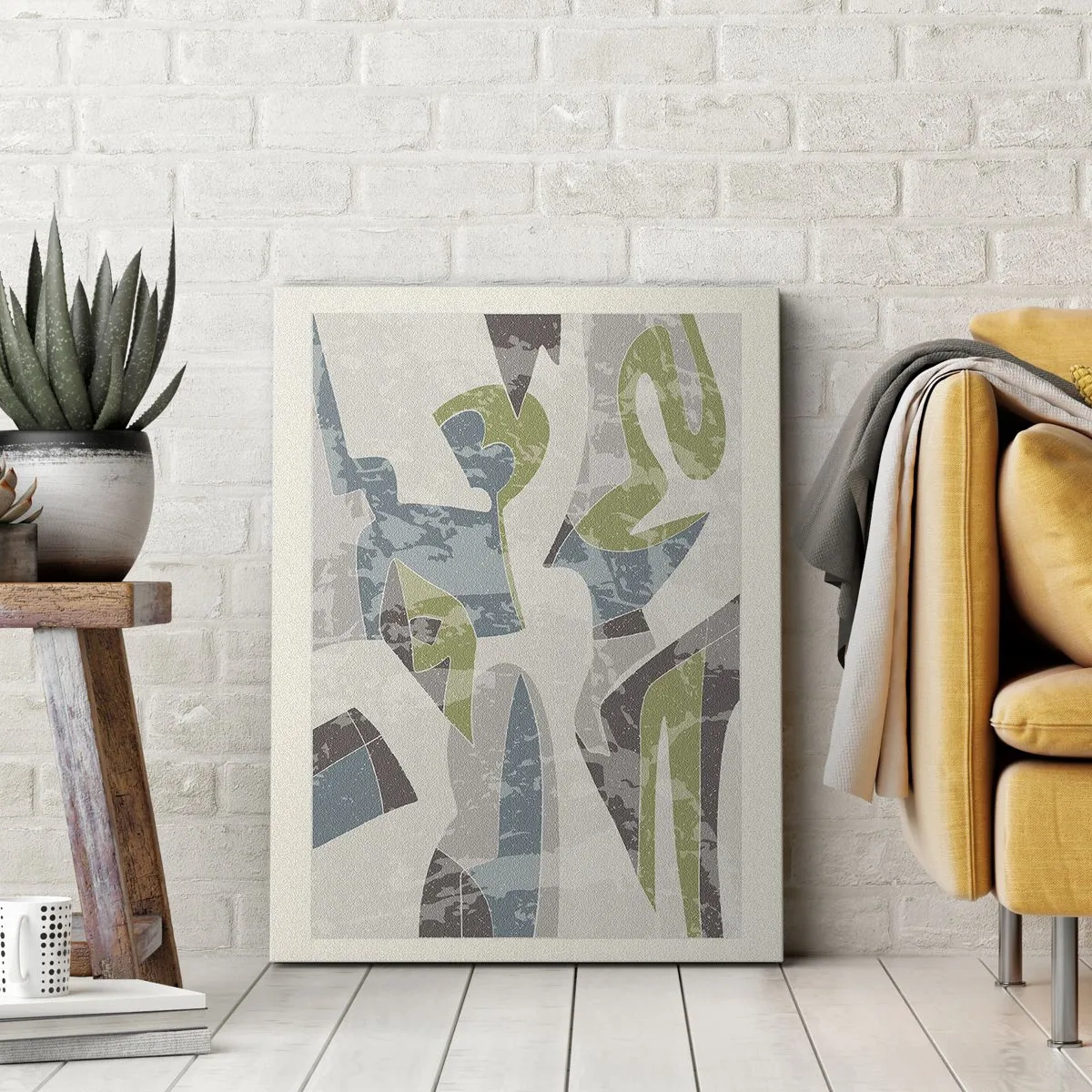 Obraz na płótnie - Kompozycja za szybą - 55x100 cm