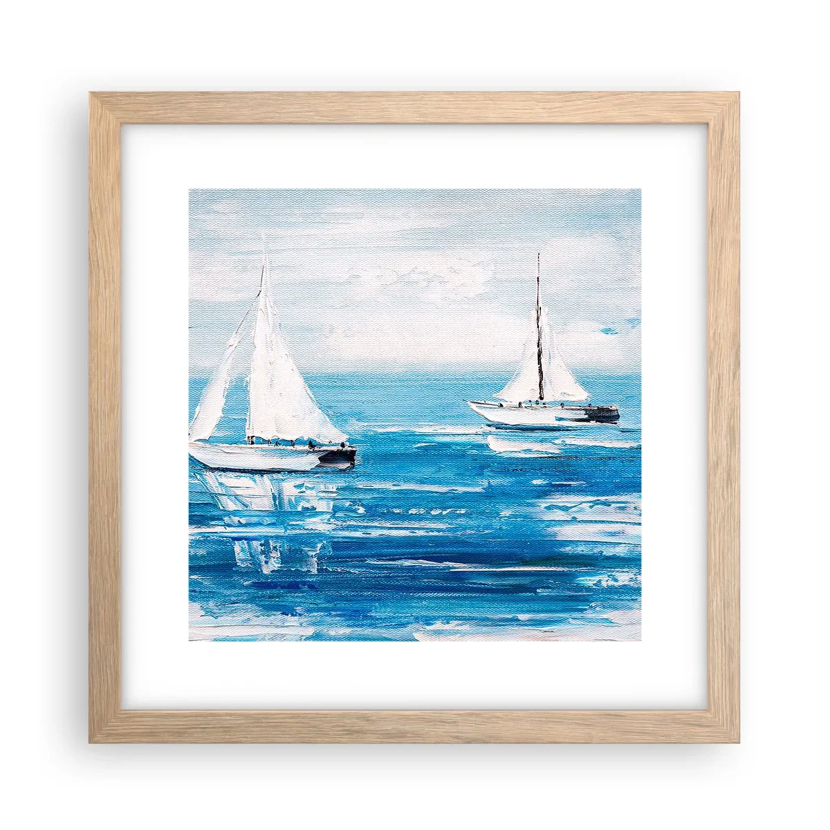 Plakat w ramie jasny dąb - Z przyjacielem u boku - 30x30 cm