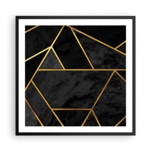 Plakat w czarnej ramie - Mrok i blask - 60x60 cm