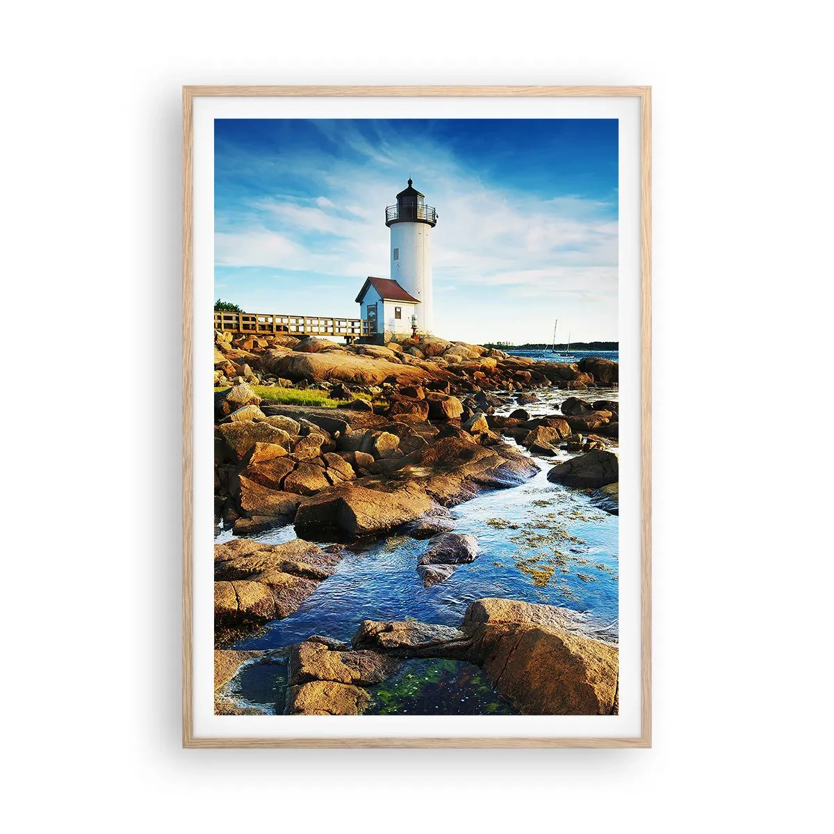 Plakat w ramie jasny dąb - Wracajcie szczęśliwie, czekam - 70x100 cm