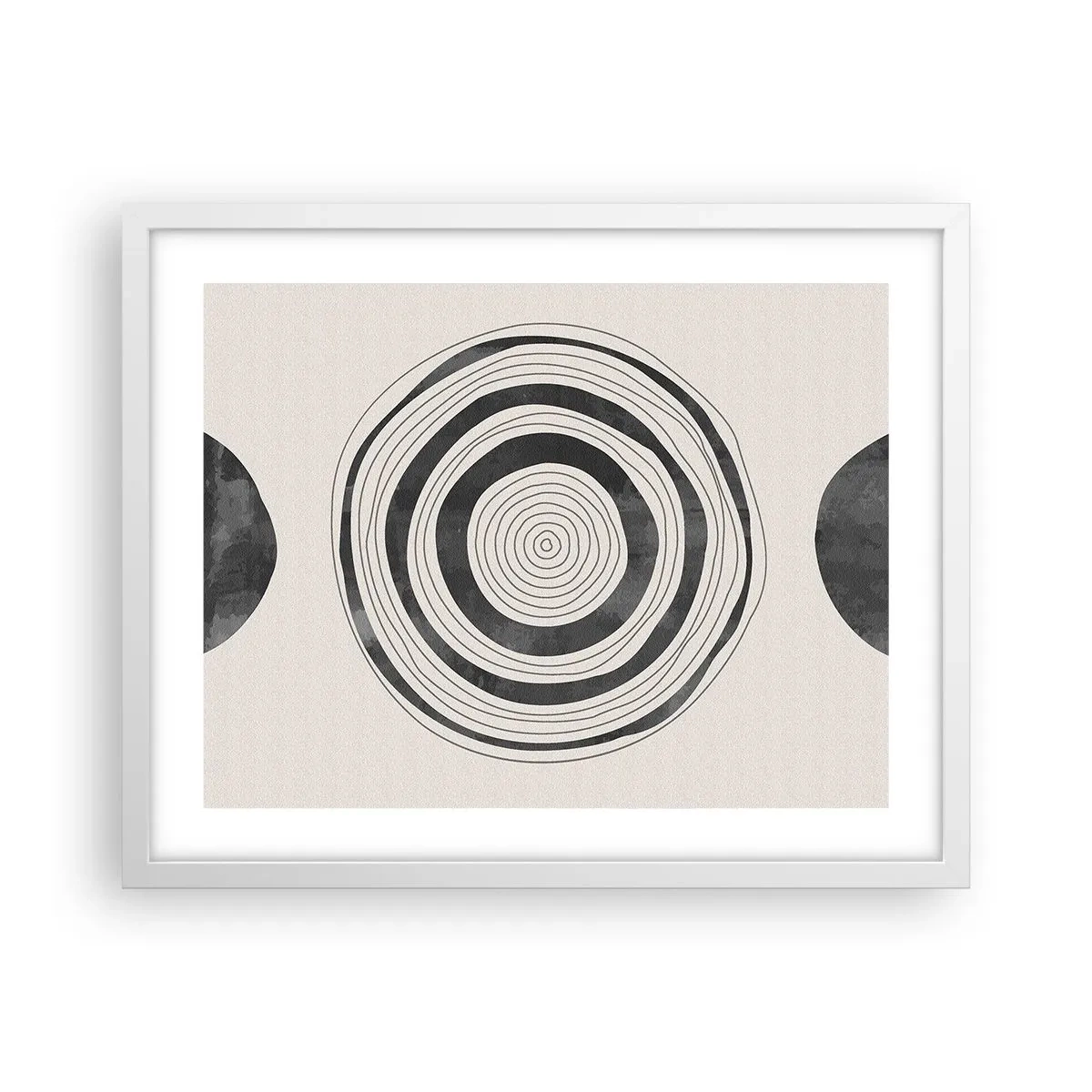 Plakat w białej ramie - Ważne to co pomiędzy - 50x40 cm