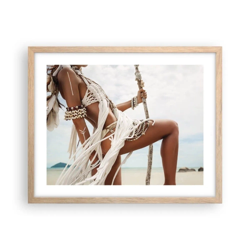 Plakat w ramie jasny dąb - Kapłanka słońca - 50x40 cm