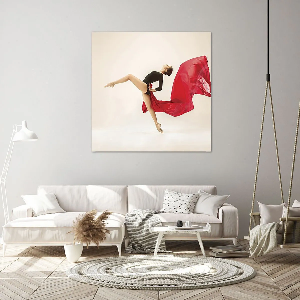 Obraz na płótnie - Czerwone i czarne - 30x30 cm