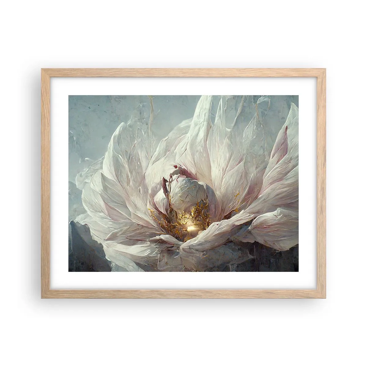 Plakat w ramie jasny dąb - Rozkwita raz na sto lat - 50x40 cm
