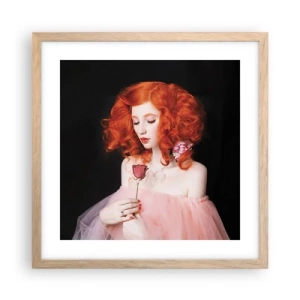 Plakat w ramie jasny dąb - W barokowym stylu - 40x40 cm