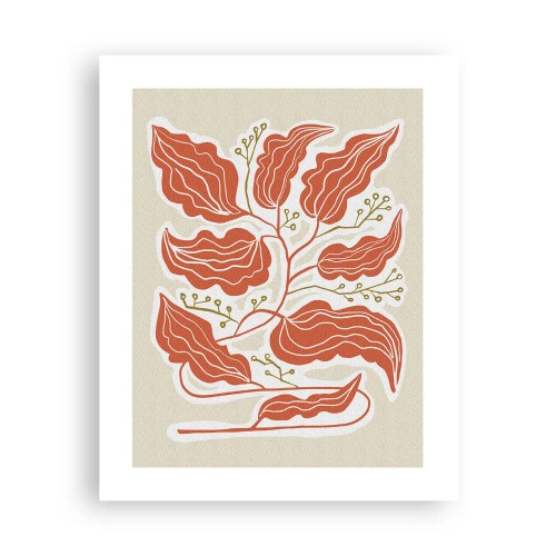 Plakat - Ludowo i koralowo - 40x50 cm
