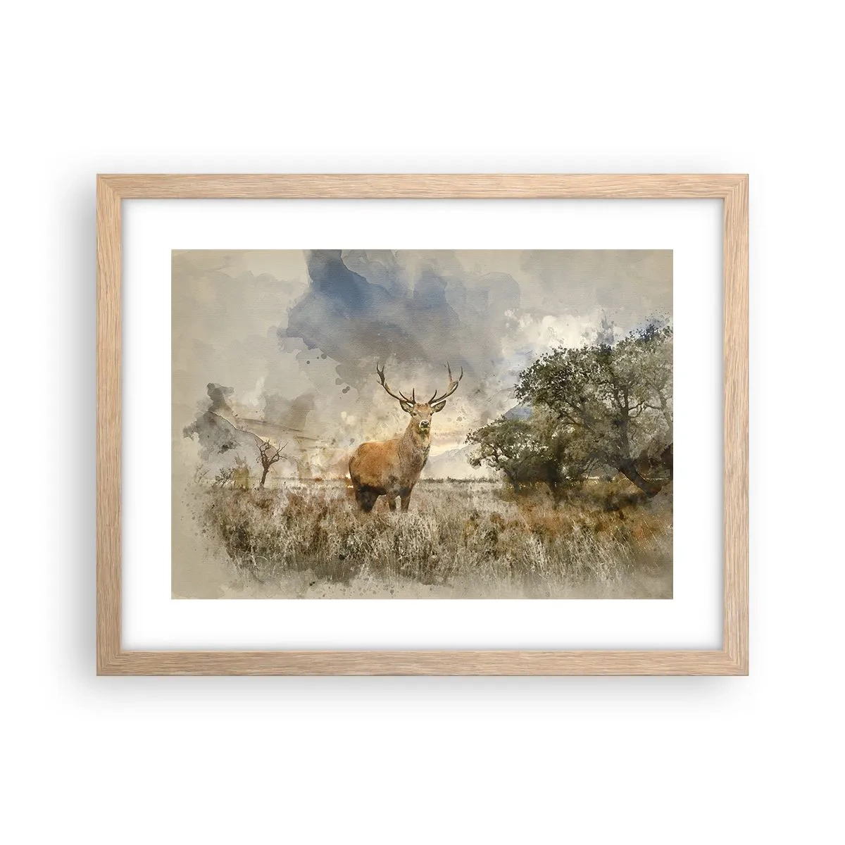 Plakat w ramie jasny dąb - Godność - siła - dostojeństwo - 40x30 cm