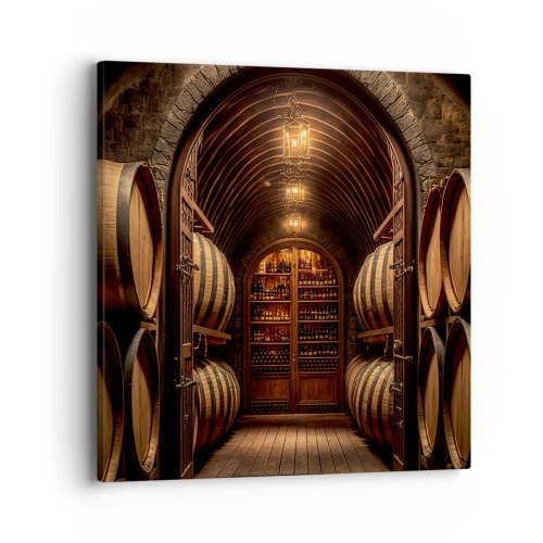 Obraz na płótnie - Klimatyczna piwnica - 40x40 cm