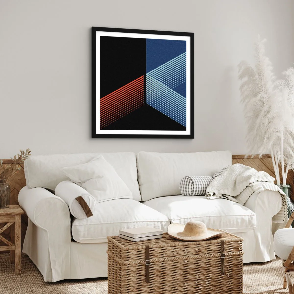 Plakat w czarnej ramie - Prosta historia - 30x30 cm