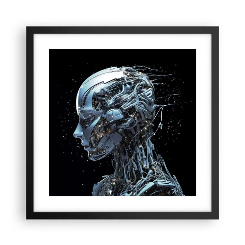 Plakat w czarnej ramie - Technologia jest kobietą - 40x40 cm