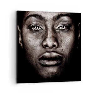 Obraz na płótnie - Jedna łza - 60x60 cm