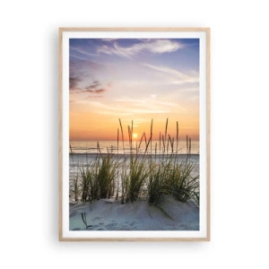 Plakat w ramie jasny dąb - Popatrz, pomyśl, poczuj - 70x100 cm