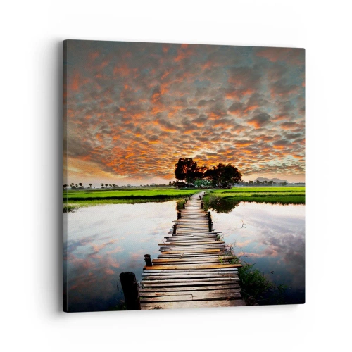 Obraz na płótnie - Rozłóż ramiona - oddychaj  - 40x40 cm