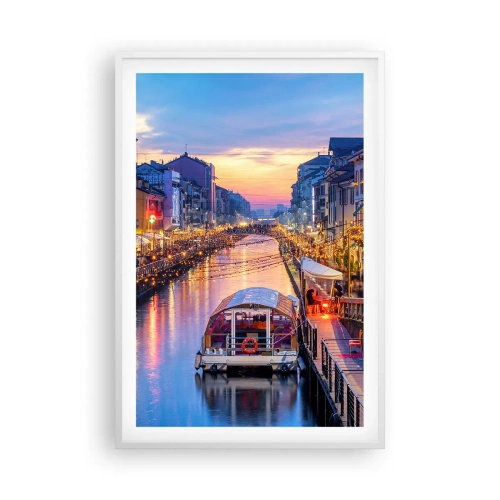 Plakat w białej ramie - Wieczór światła i zabawy - 61x91 cm