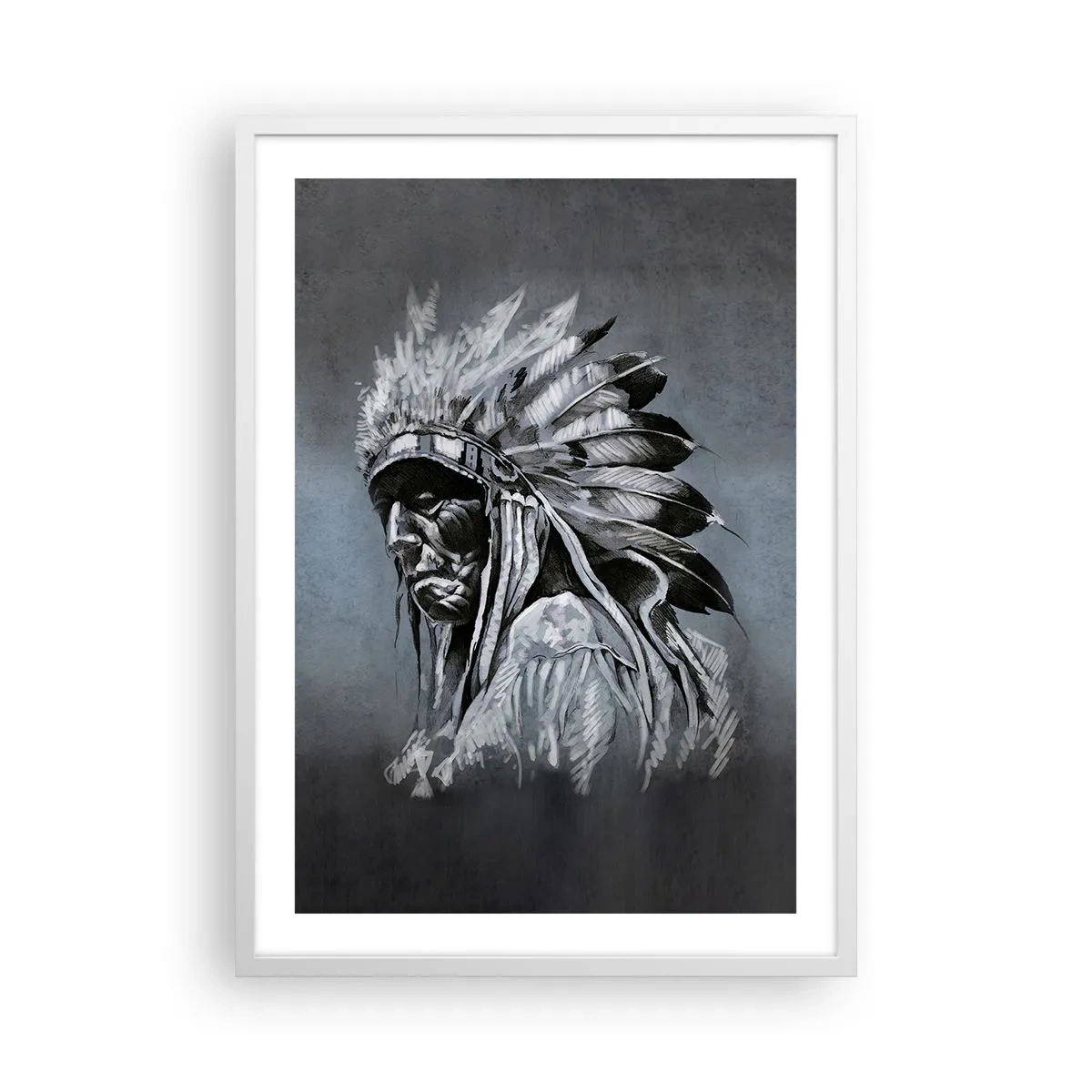 Plakat w białej ramie - Powrót do korzeni - 50x70 cm