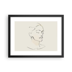 Plakat w czarnej ramie - Pewną kreską - 40x30 cm