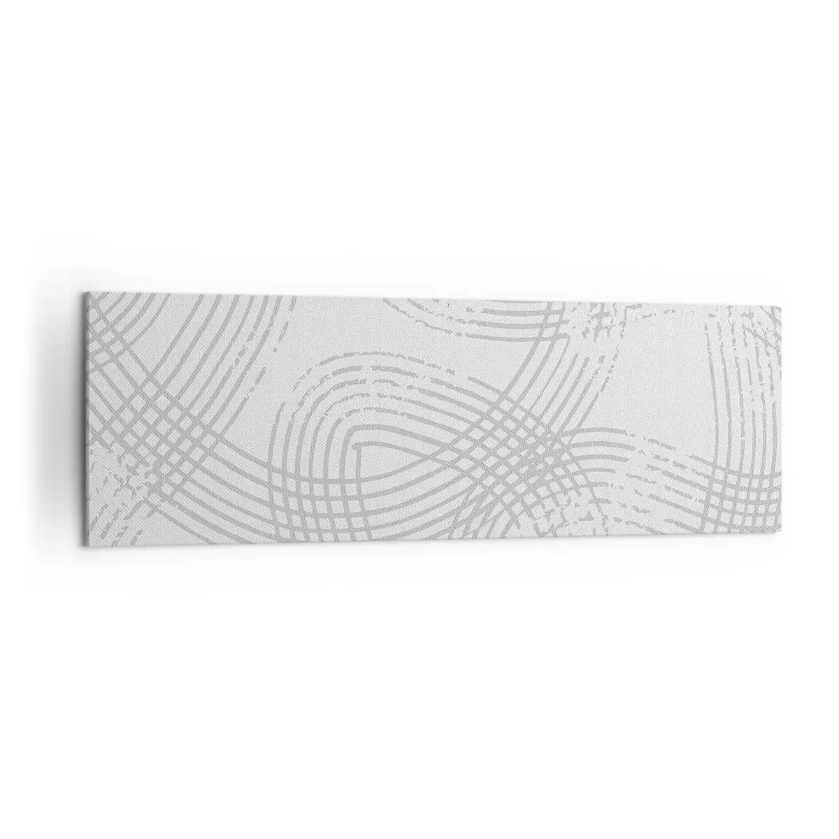 Obraz na płótnie - Subtelny wzór z przeplatającymi się liniami w jasnych odcieniach - 160x50cm - Nie ma prostej drogi - Nowoczesna dekoracja ścienna do salonu i sypialni ARTTOR