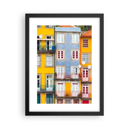 Plakat w czarnej ramie - Barwy starego miasta - 30x40 cm