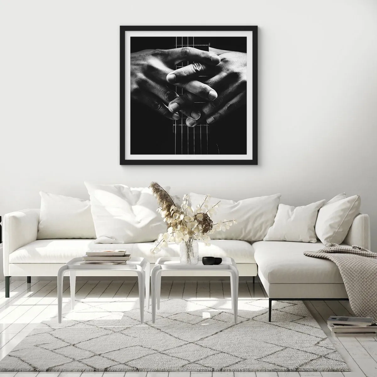 Plakat w czarnej ramie - Modlitwa artysty - 50x50 cm