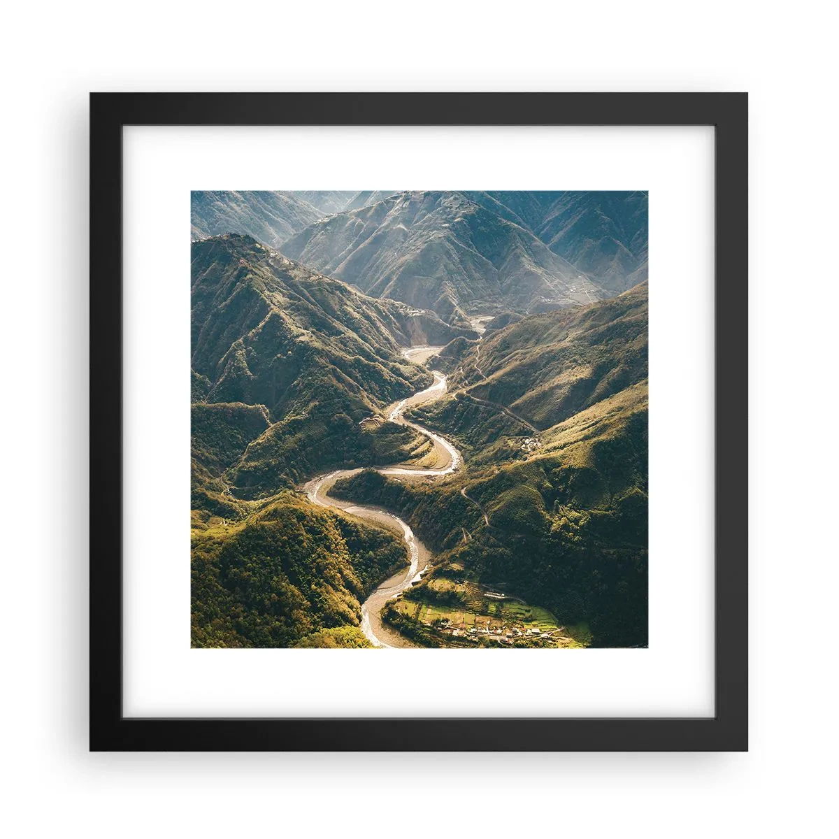 Plakat w czarnej ramie - Prosto z serca gór - 30x30 cm