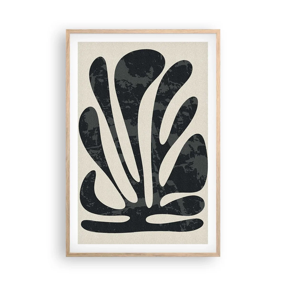 Plakat w ramie jasny dąb - Abstrakcja wielopalczasta - 61x91 cm