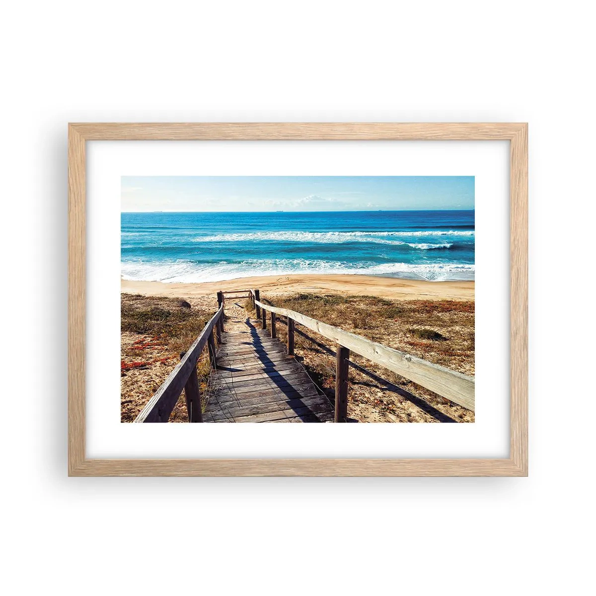 Plakat w ramie jasny dąb - Biegnij! - 40x30 cm