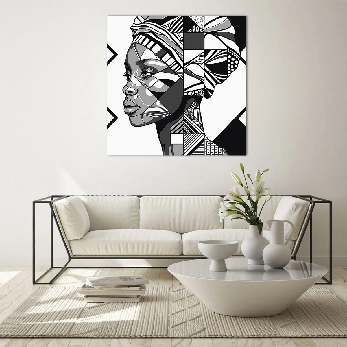 Obraz na szkle - Portret etniczny - 30x30 cm