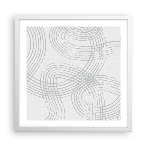 Plakat w białej ramie - Nie ma prostej drogi - 50x50 cm