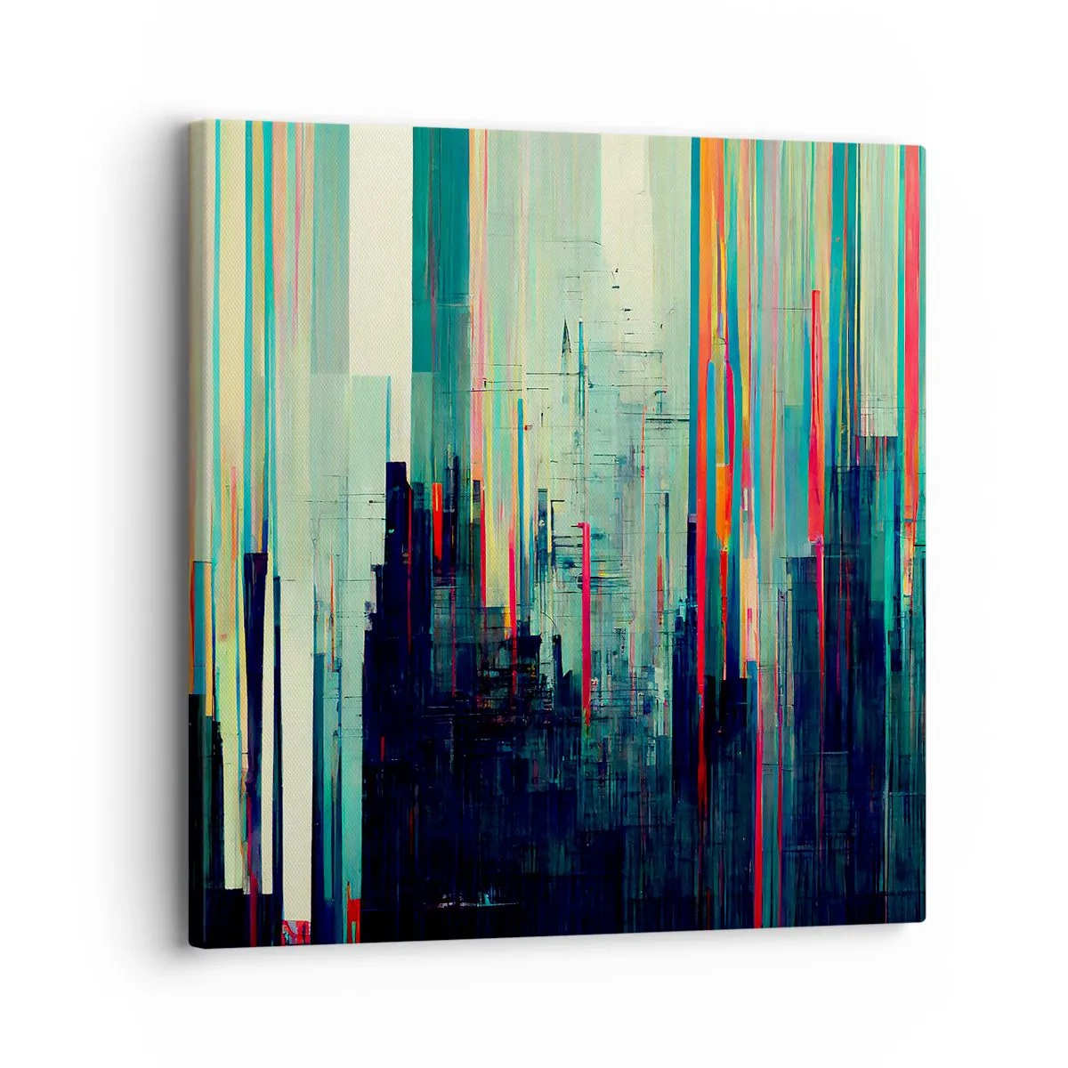 Obraz na płótnie - Futurystyczne miasto - 30x30 cm